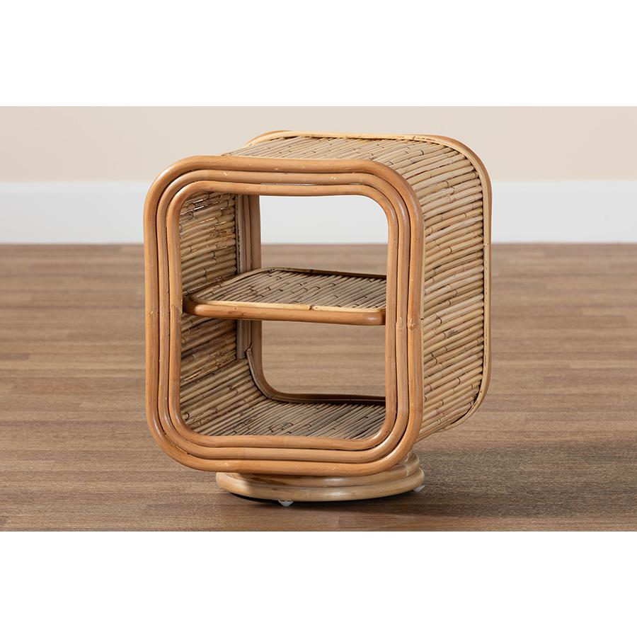 Bethari Bohemian Natural Rattan Nightstand. Picture 7