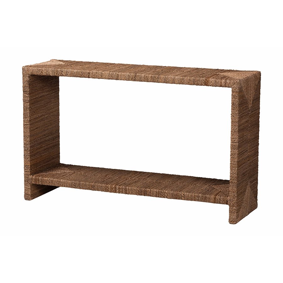 Liza Bohemian Natural Seagrass Console Table. Picture 1
