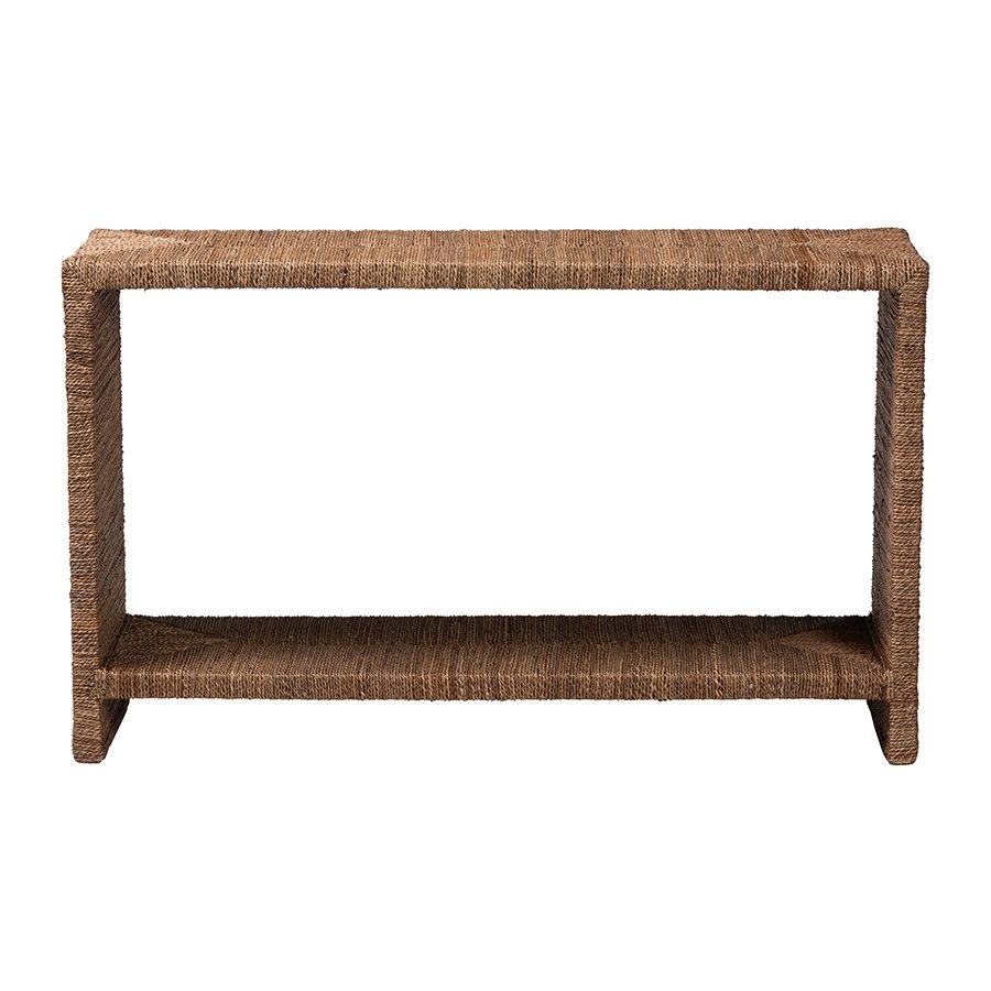 Liza Bohemian Natural Seagrass Console Table. Picture 2