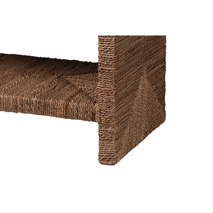 Liza Bohemian Natural Seagrass Console Table. Picture 4