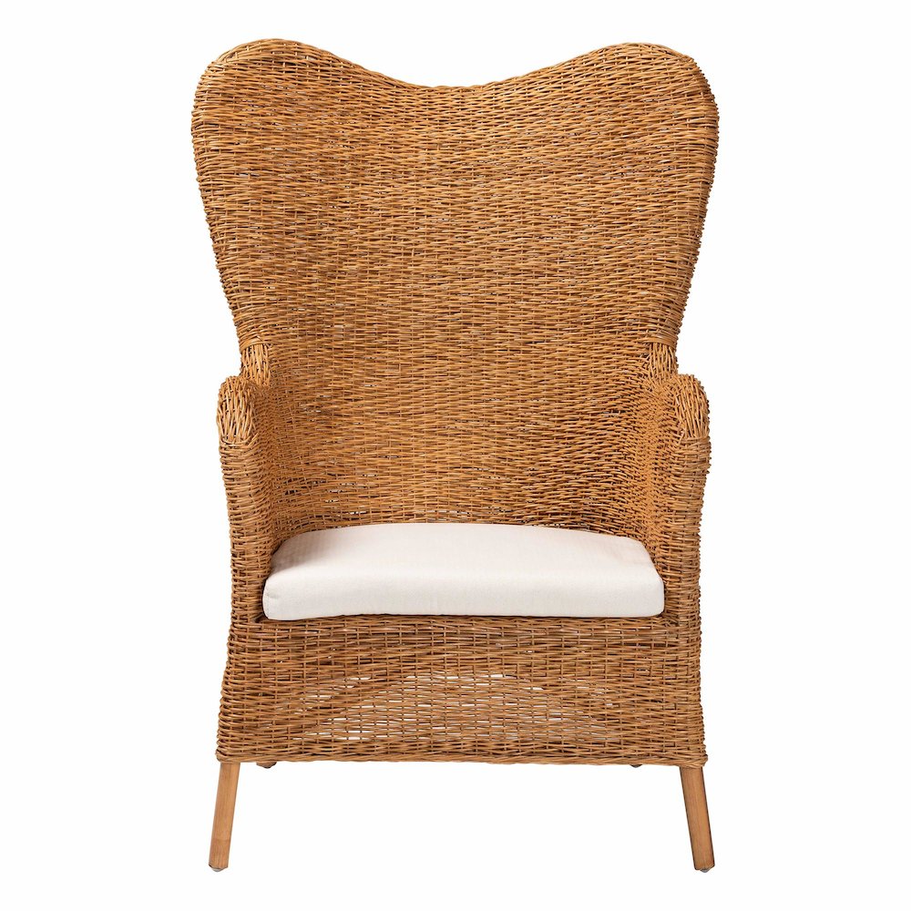 Terra Bohemian Light Honey Rattan Arm Chair. Picture 2