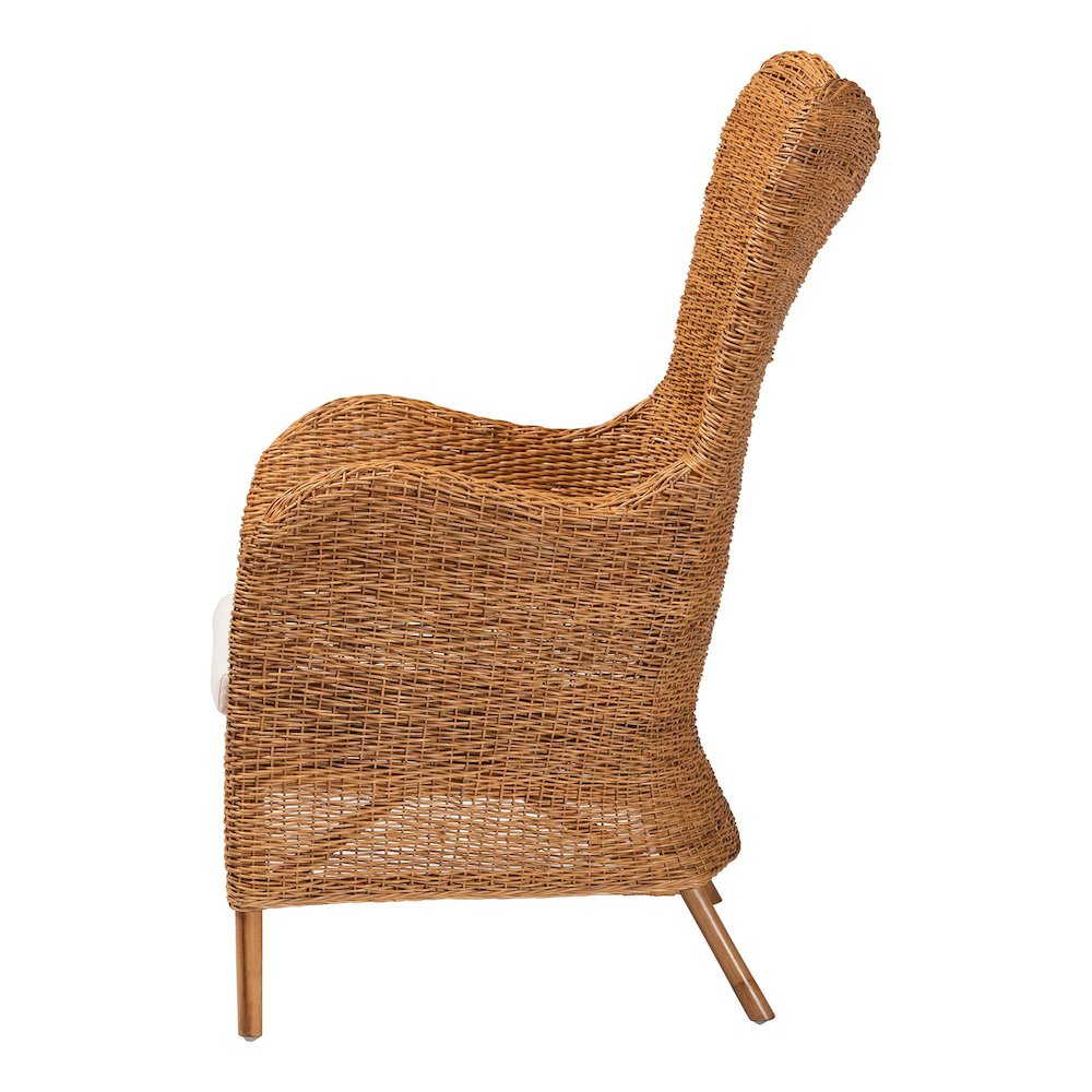 Terra Bohemian Light Honey Rattan Arm Chair. Picture 3