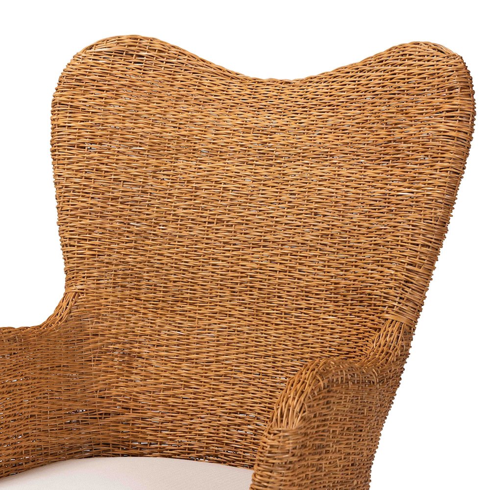 Terra Bohemian Light Honey Rattan Arm Chair. Picture 5