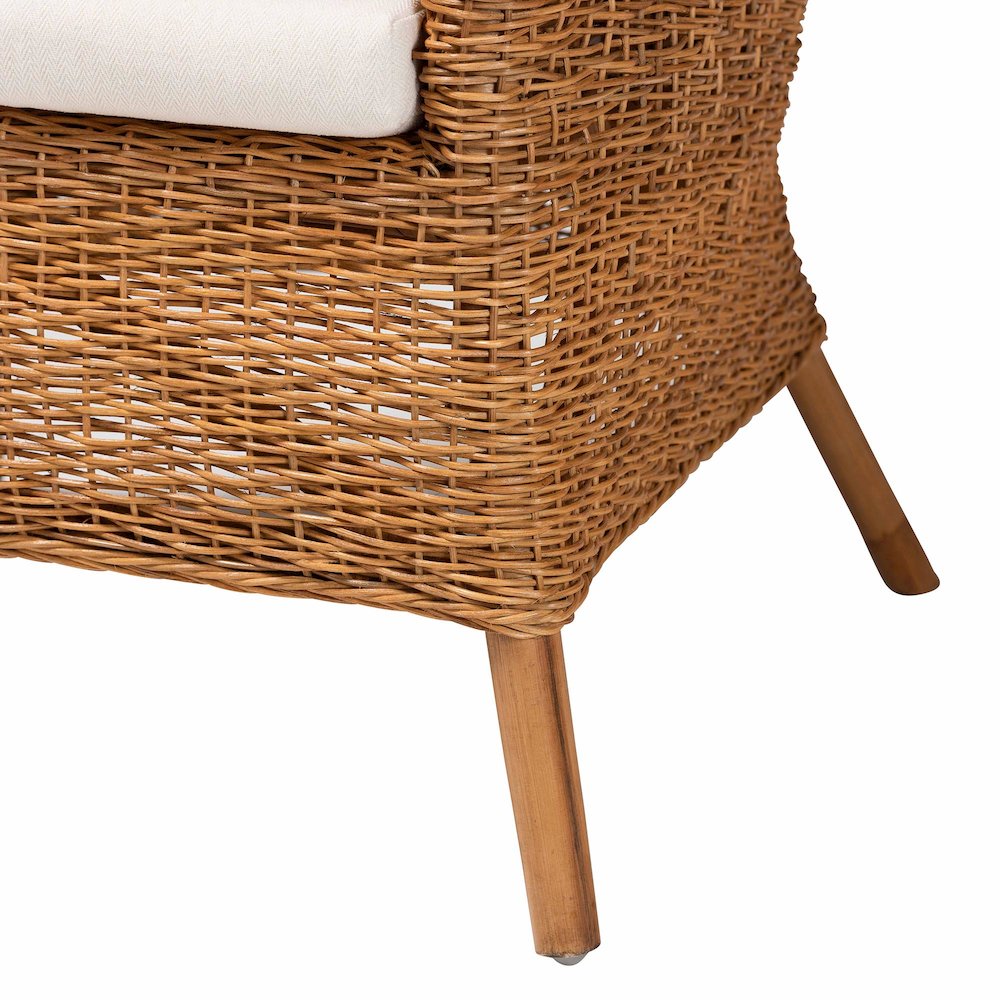 Terra Bohemian Light Honey Rattan Arm Chair. Picture 6