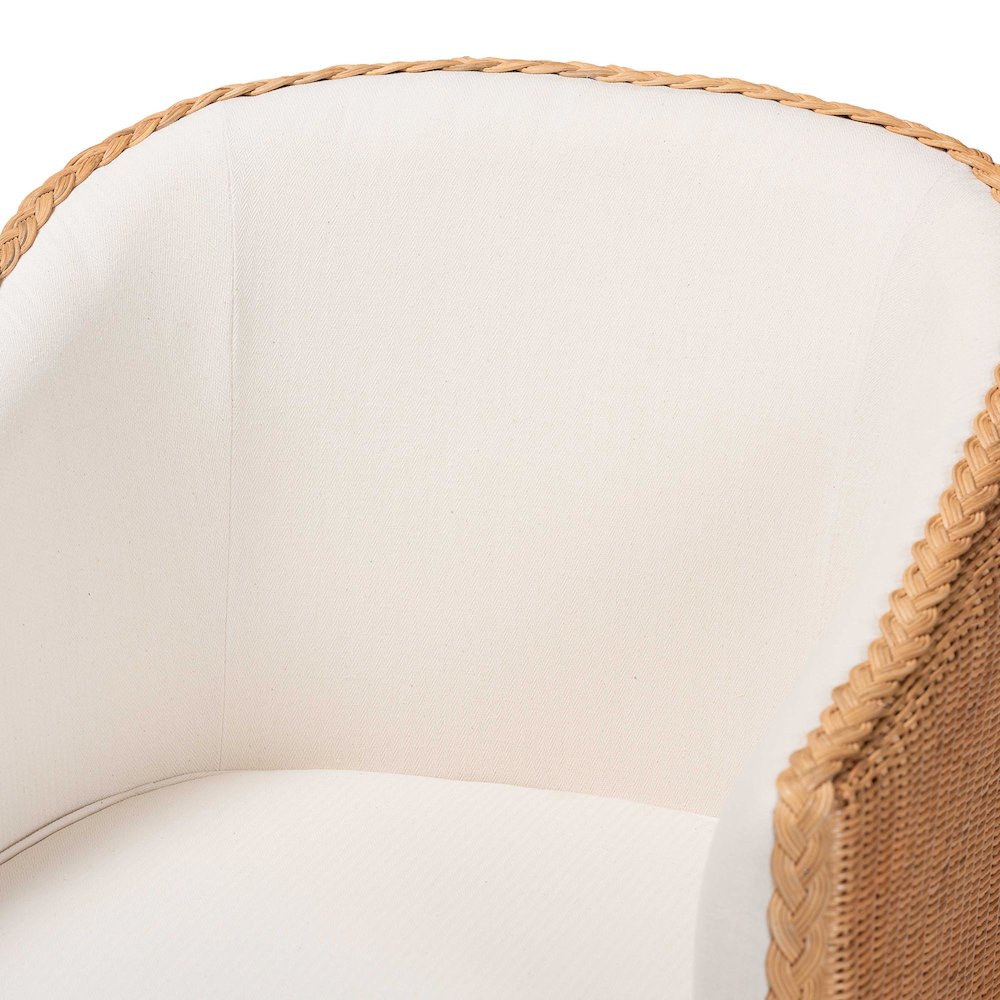Tessa Bohemian Light Honey Rattan Arm Chair. Picture 5