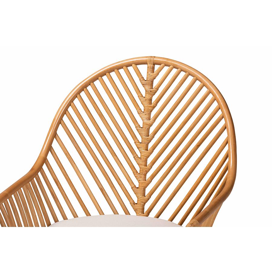 Lisabon Bohemian Light Honey Rattan Arm Chair. Picture 5