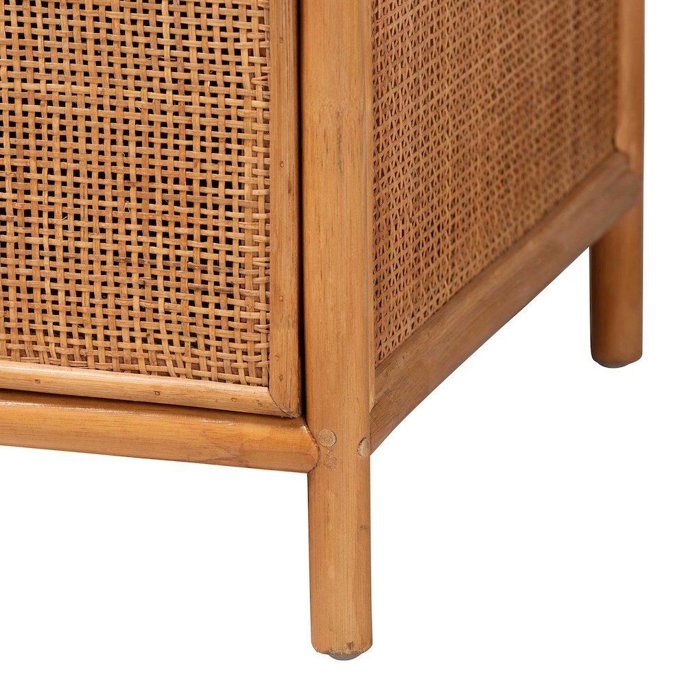 Sampit Natural Rattan 4-Drawer Storage Cabinet - Handwoven Cane Displaying Unit. Picture 6