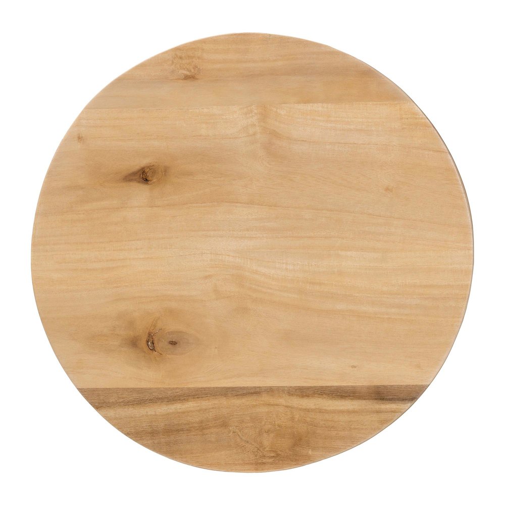 Caribic Modern Slatted Acacia Wood End Table. Picture 3