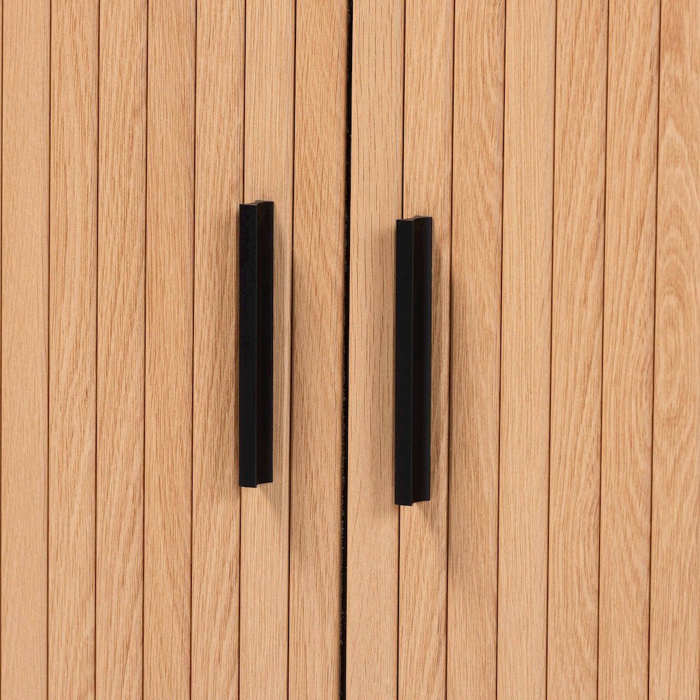 Baxton Studio Lucia Fluted Wood Storage Cabinet - Mid-Century Modern Sideboard. Picture 5