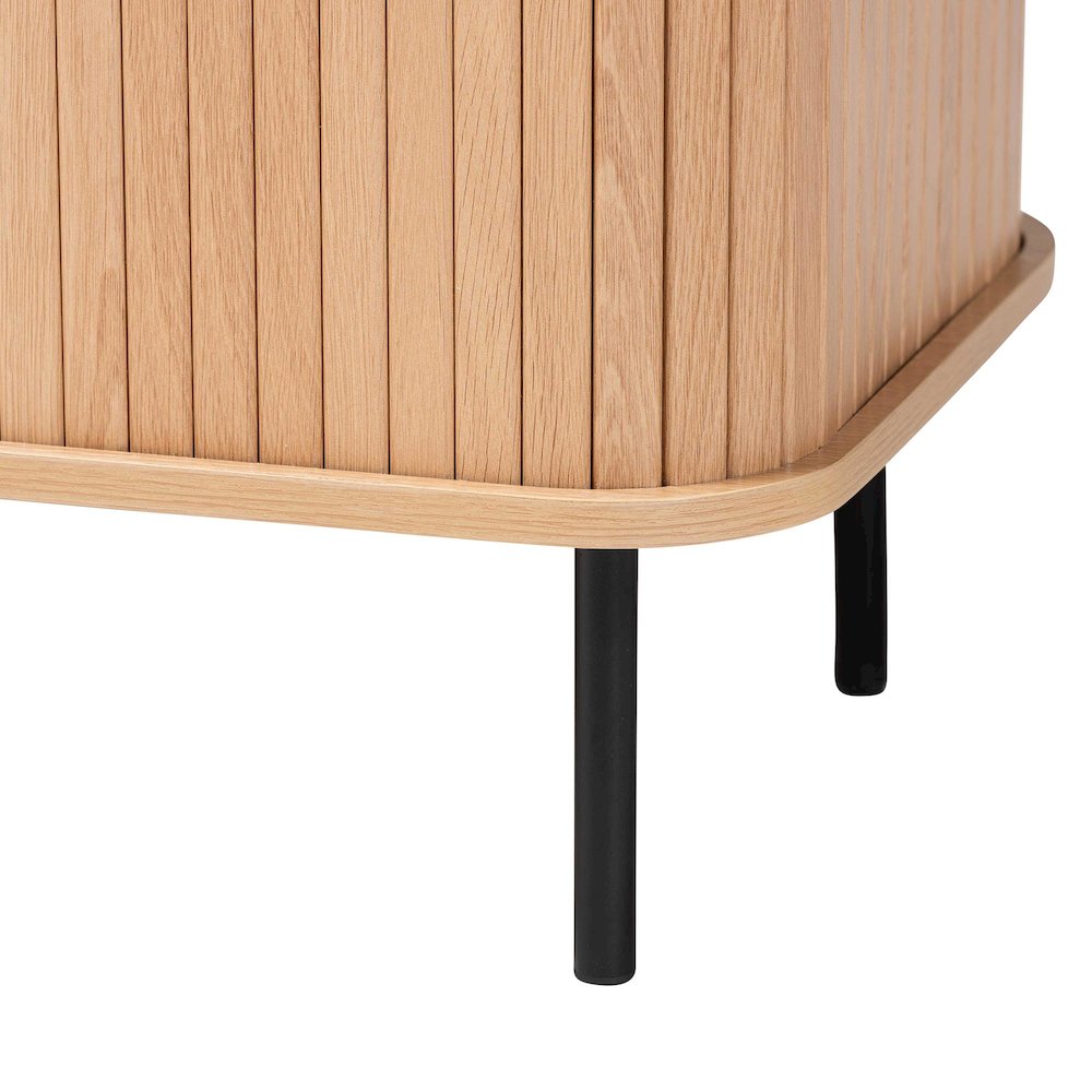 Baxton Studio Lucia Fluted Wood Storage Cabinet - Mid-Century Modern Sideboard. Picture 6