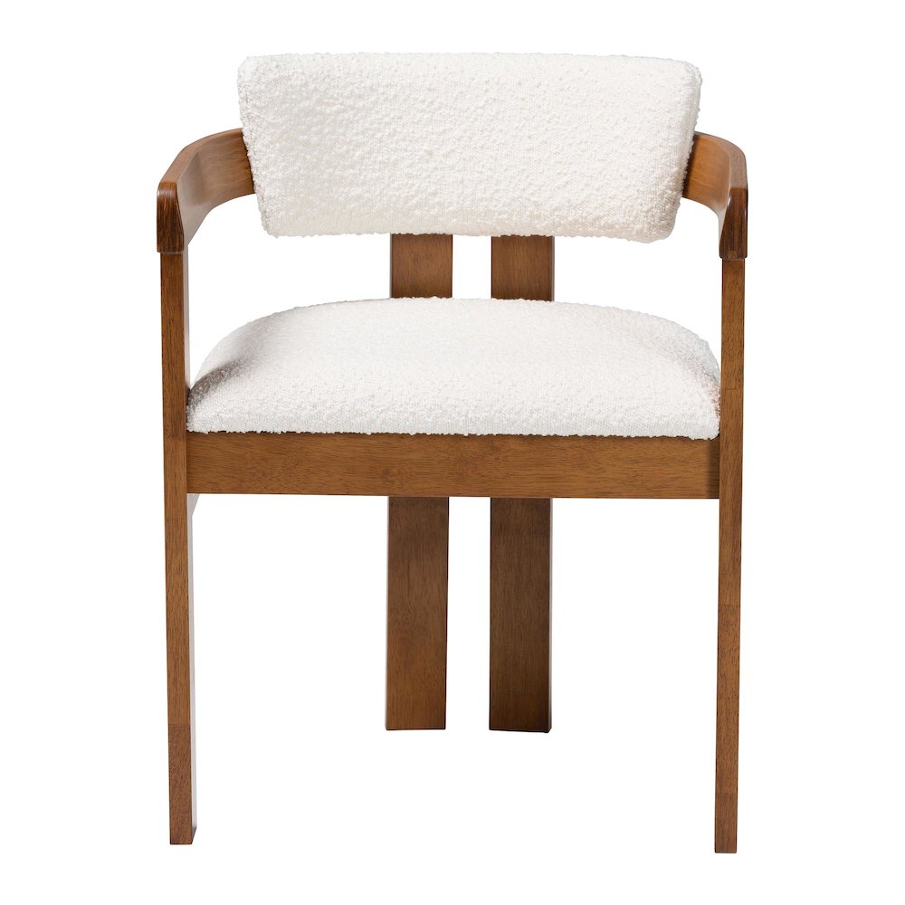 Carice Modern Cream Boucle Dining Chair. Picture 2