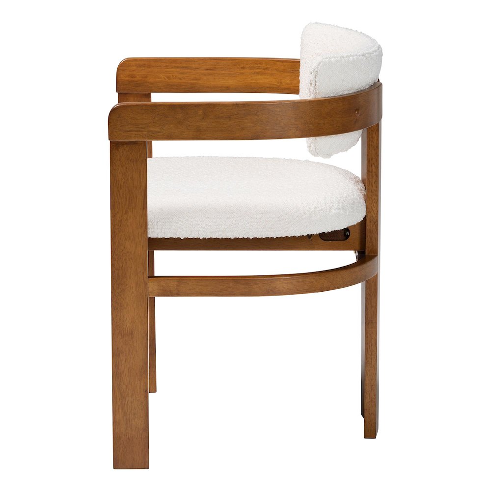 Carice Modern Cream Boucle Dining Chair. Picture 3