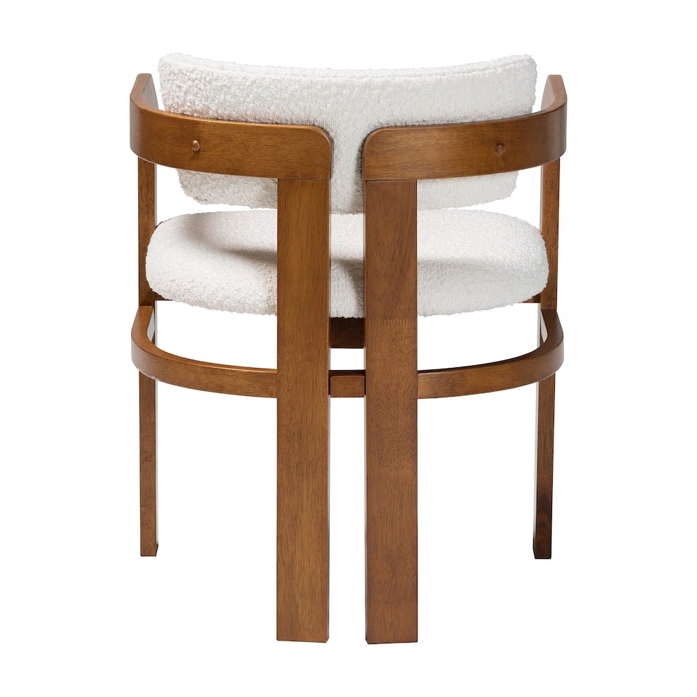 Carice Modern Cream Boucle Dining Chair. Picture 4
