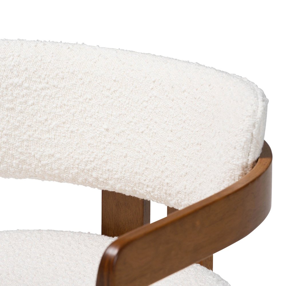Carice Modern Cream Boucle Dining Chair. Picture 5