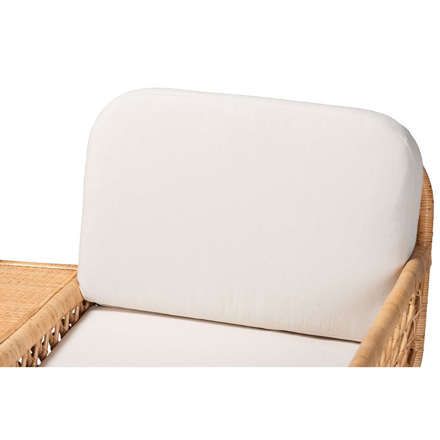 Pakis Bohemian Light Honey Rattan Tete-a-Tete Sofa. Picture 5