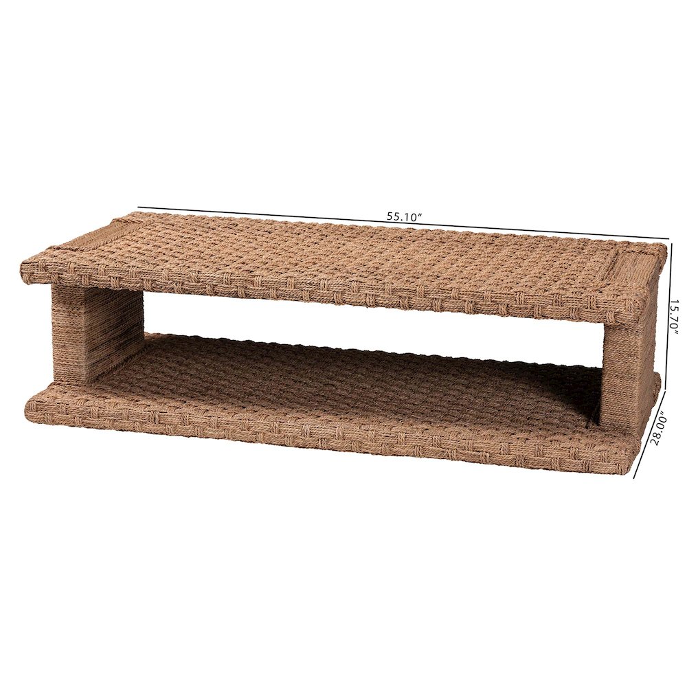 Rhinos Handwoven Seagrass Coffee Table. Picture 9