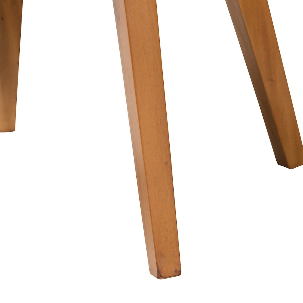 Sabit Bohemian Seagrass and Mahogany Wood Dining Chair. Picture 6