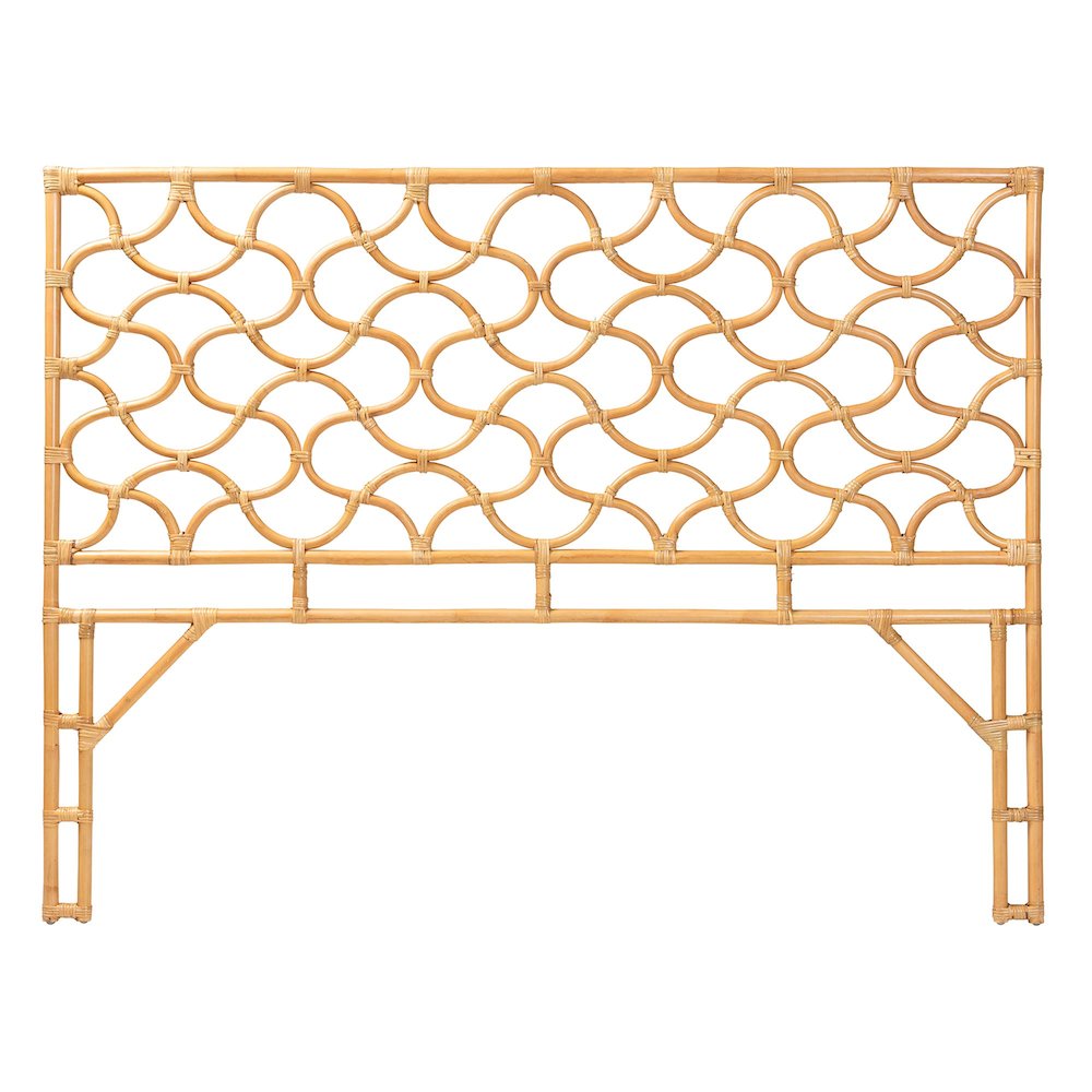 Kalcya Bohemian Natural Rattan King Size Standalone Headboard. Picture 2