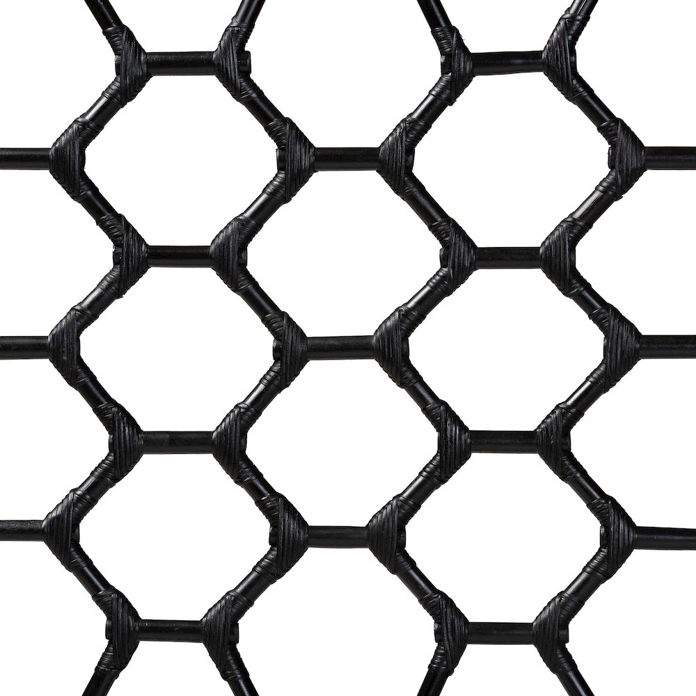 Revonda Bohemian Black Rattan Queen Size Standalone Headboard. Picture 3