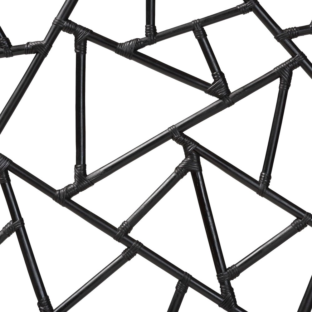 Frydel Black Rattan Queen Size Standalone Headboard. Picture 4