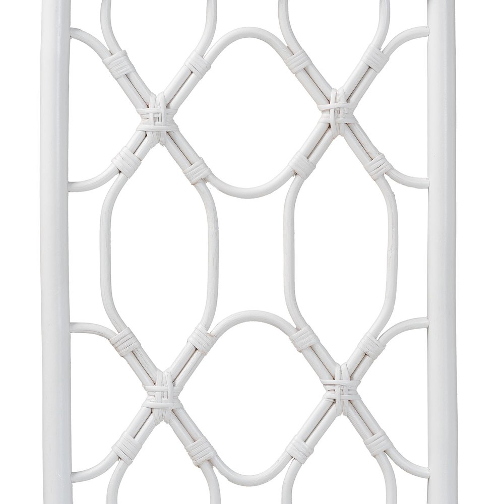 Sampson Bohemian White Rattan King Size Standalone Headboard. Picture 3