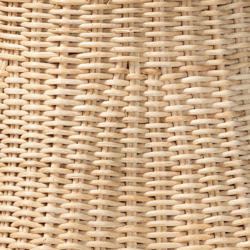 Semira Bohemian Natural Scalloped Rattan Pendant Lampshade. Picture 3