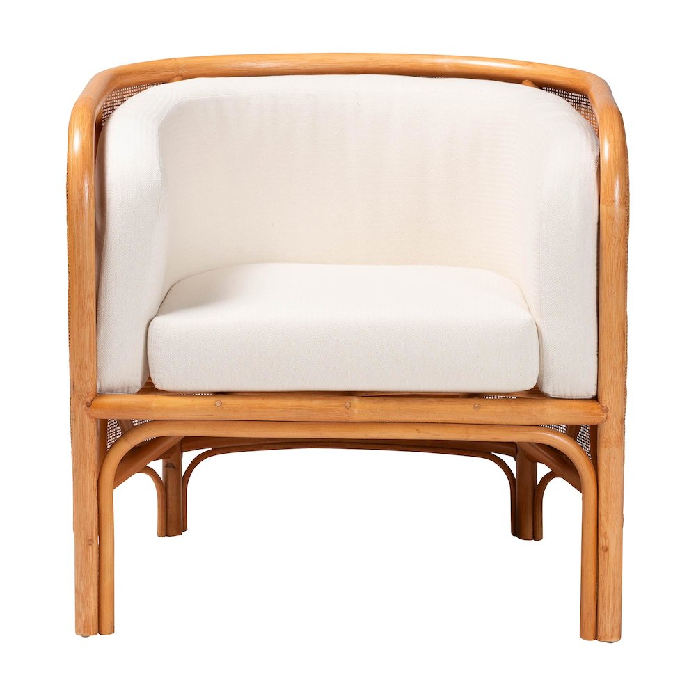 Bandung Bohemian Light Honey Rattan Accent Chair. Picture 2