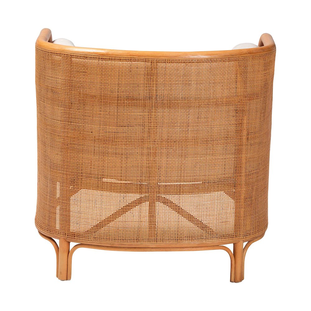 Bandung Bohemian Light Honey Rattan Accent Chair. Picture 4