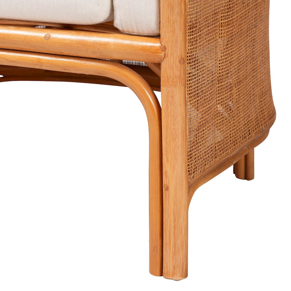 Bandung Bohemian Light Honey Rattan Accent Chair. Picture 6