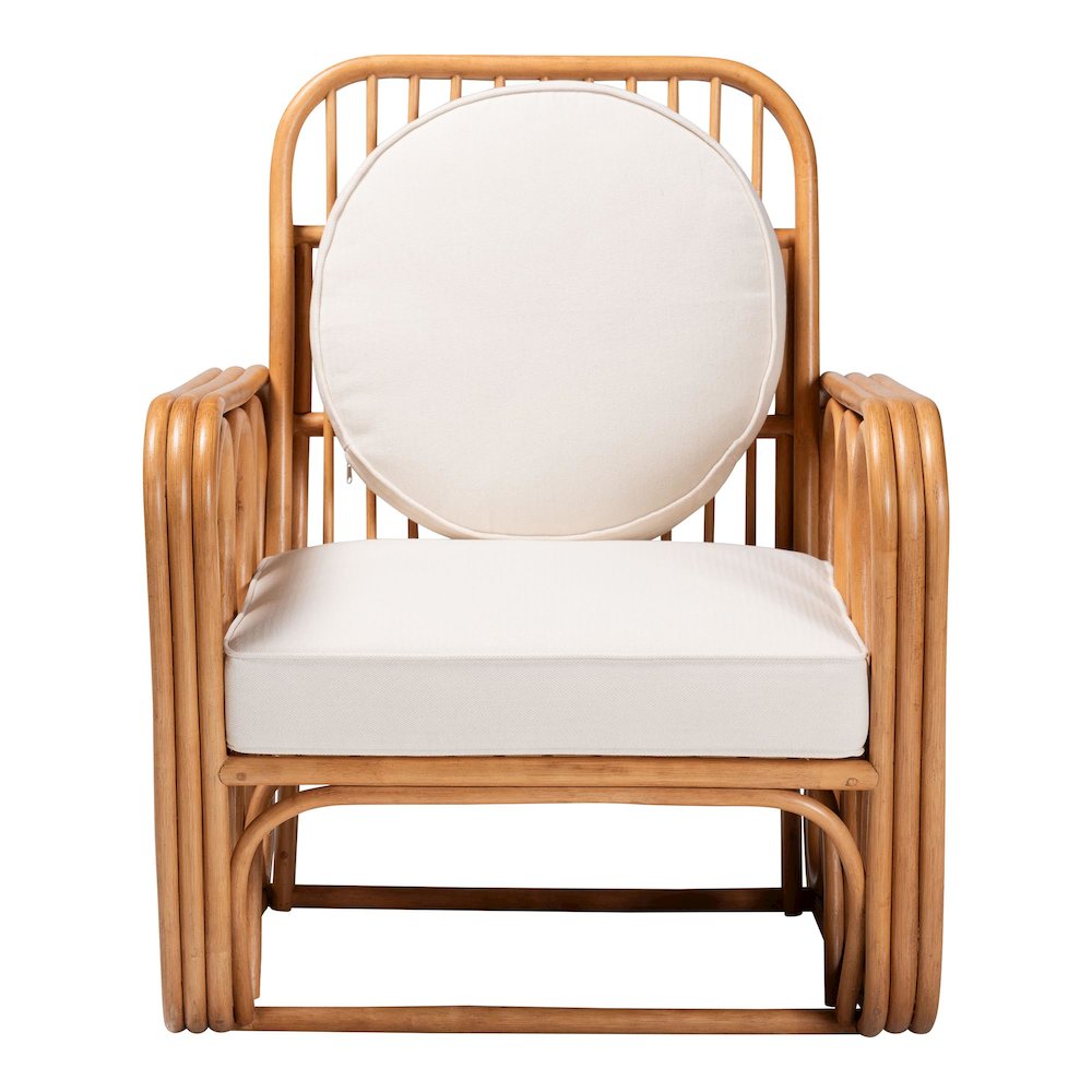 Tiramisu Bohemian Light Honey Rattan Arm Chair. Picture 2
