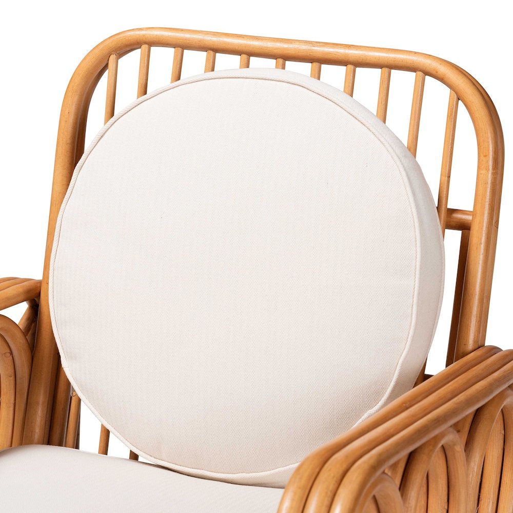 Tiramisu Bohemian Light Honey Rattan Arm Chair. Picture 5