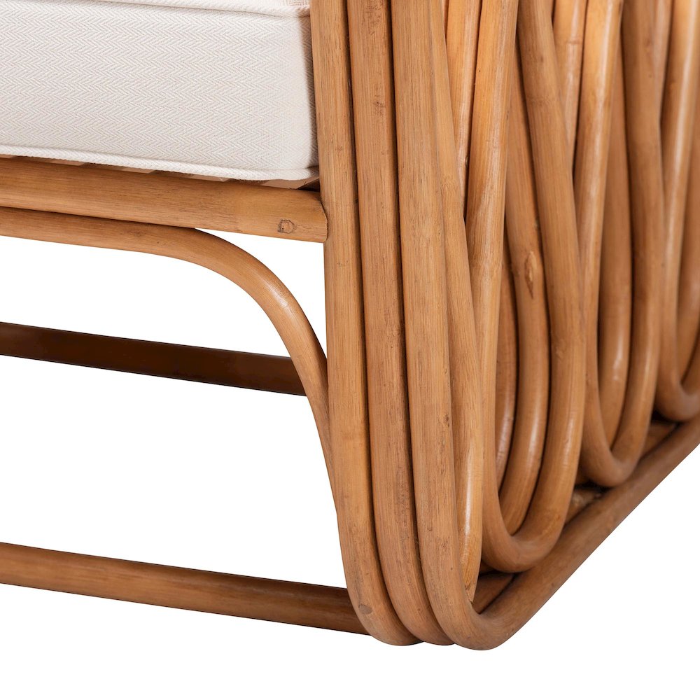Tiramisu Bohemian Light Honey Rattan Arm Chair. Picture 6