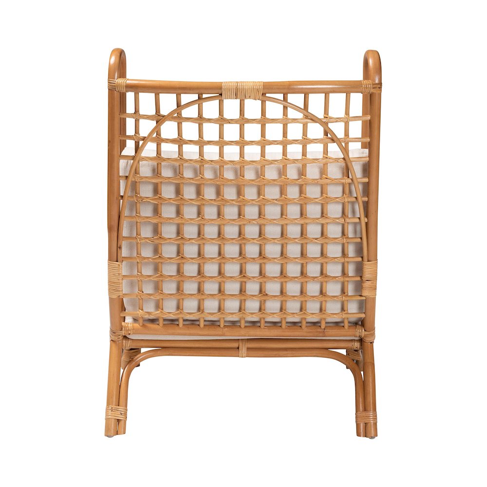 Helina Bohemian Light Honey Rattan Accent Chair. Picture 4