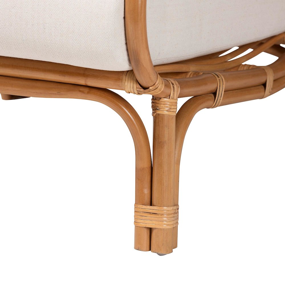 Helina Bohemian Light Honey Rattan Accent Chair. Picture 6