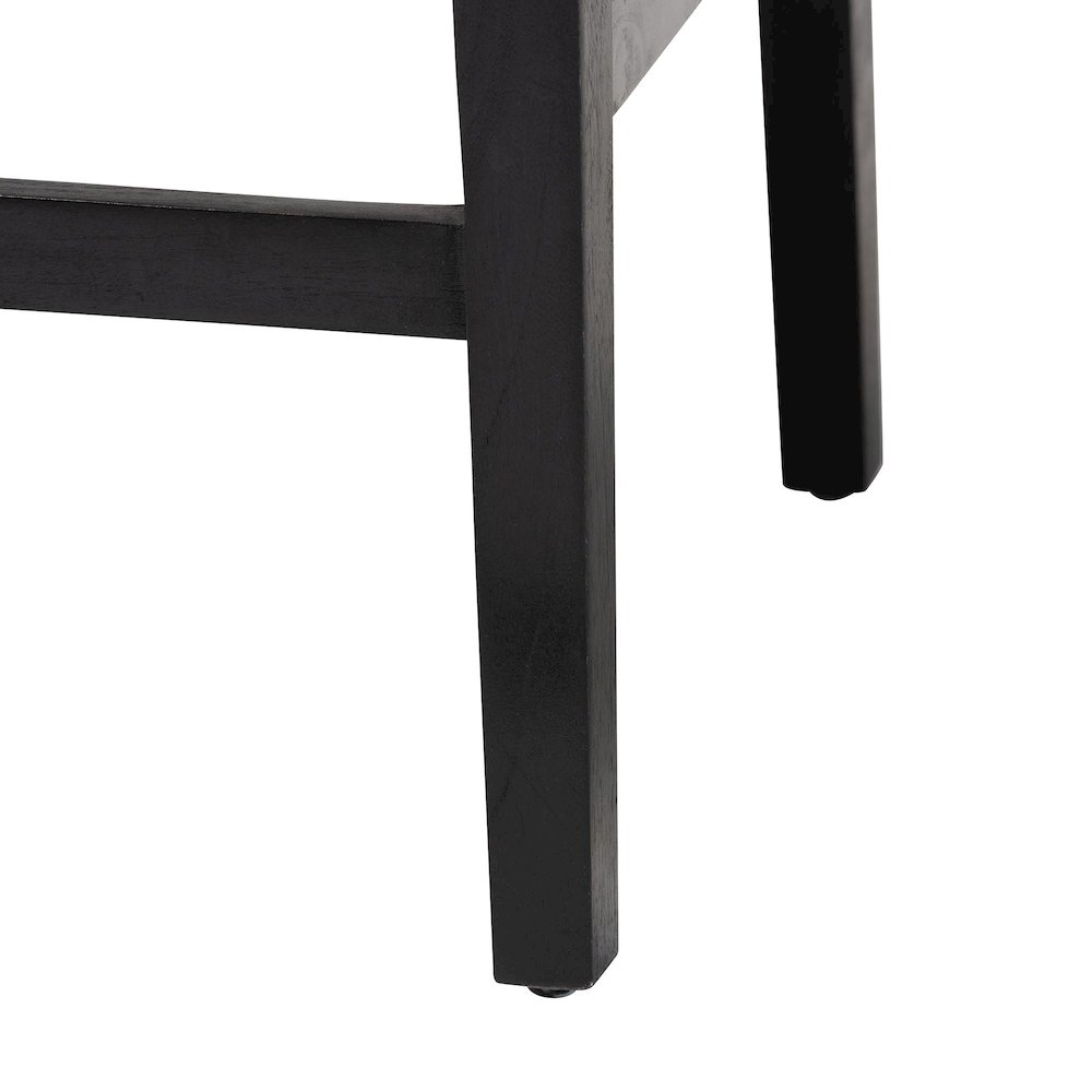 Prita Bohemian Paper Loom and Black Mahogany Wood Counter Stool. Picture 5