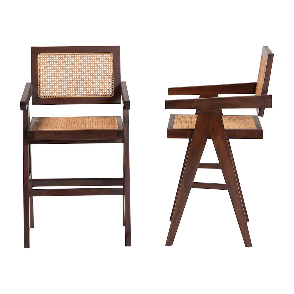 Kresna Natural Rattan Counter Stool. Picture 3