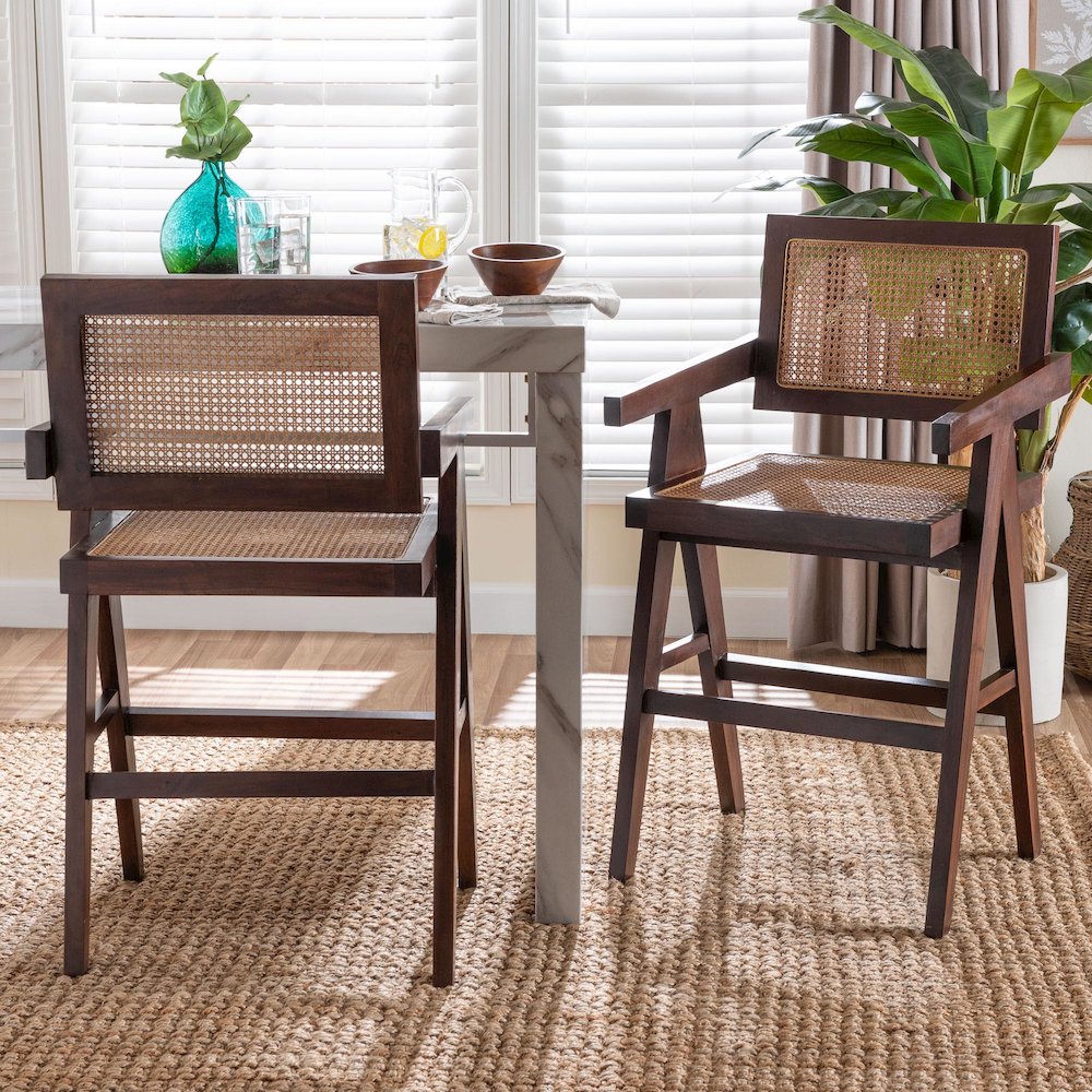 Kresna Natural Rattan Counter Stool. Picture 7