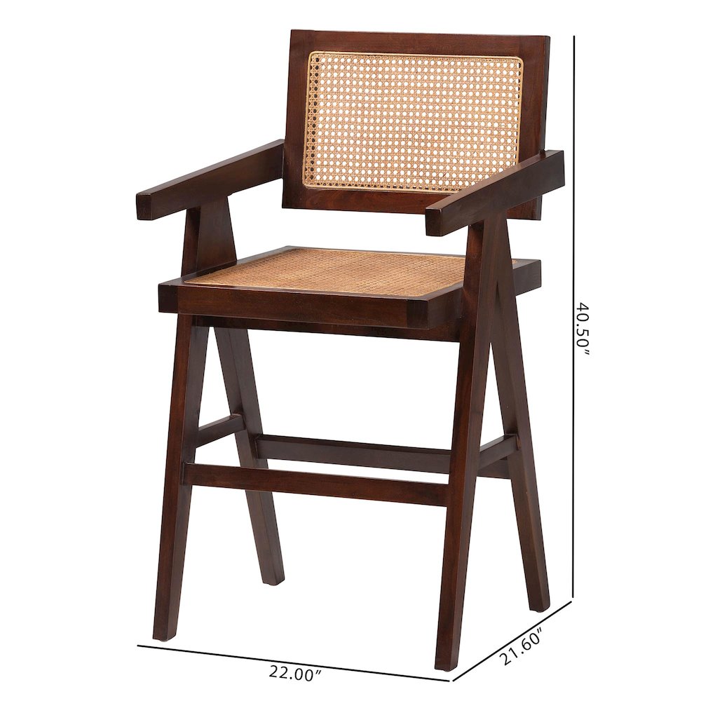 Kresna Natural Rattan Counter Stool. Picture 8