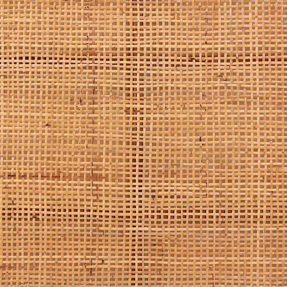 Caspia Bohemian Natural Rattan and Mahogany Wood Queen Size Headboard. Picture 3