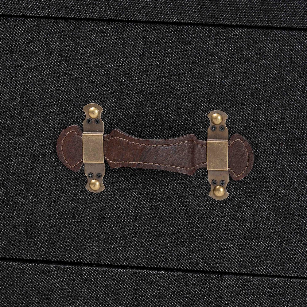 Studio Benton Vintage Black Canvas 4-Drawer Storage Cabinet. Picture 6