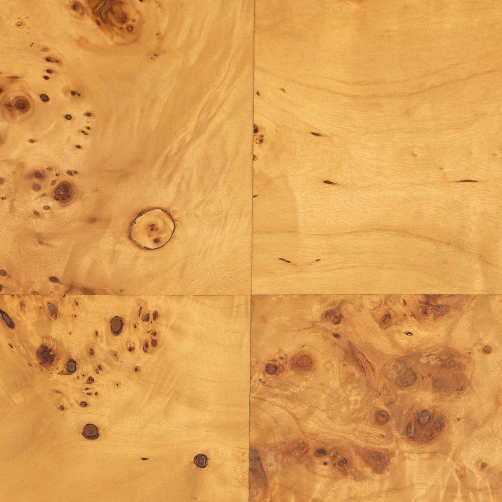 Contemporary Natural Light Mappa Real Burl Wood 2-Drawer Console Table. Picture 7