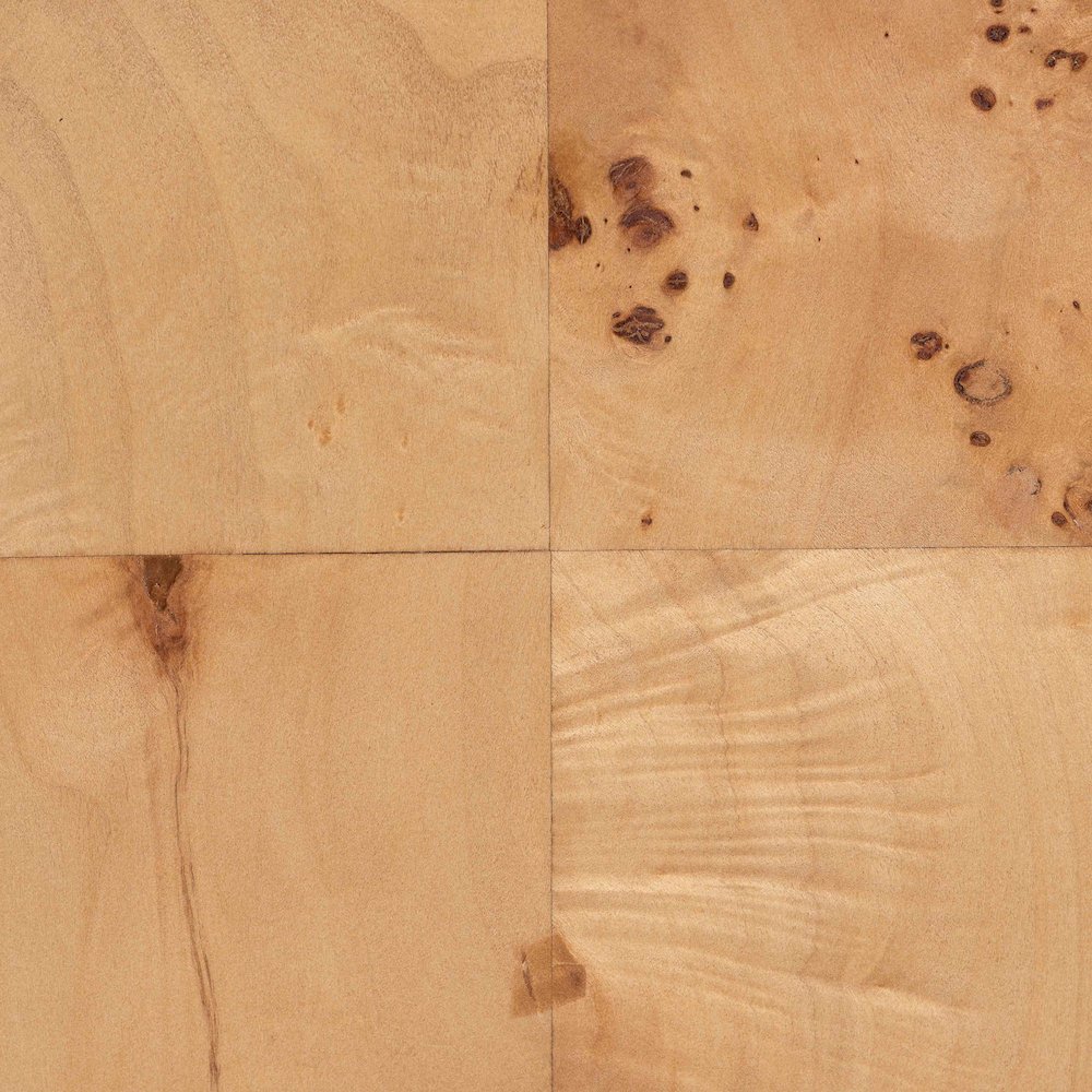 Latika Modern and Contemporary Natural Mappa Real Burl Wood Storage Cabinet. Picture 7