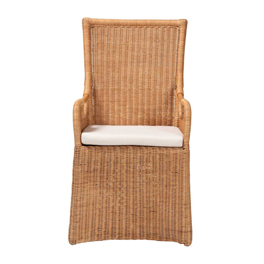 Amsterdam Bohemian Light Honey Rattan Dining Chair. Picture 2