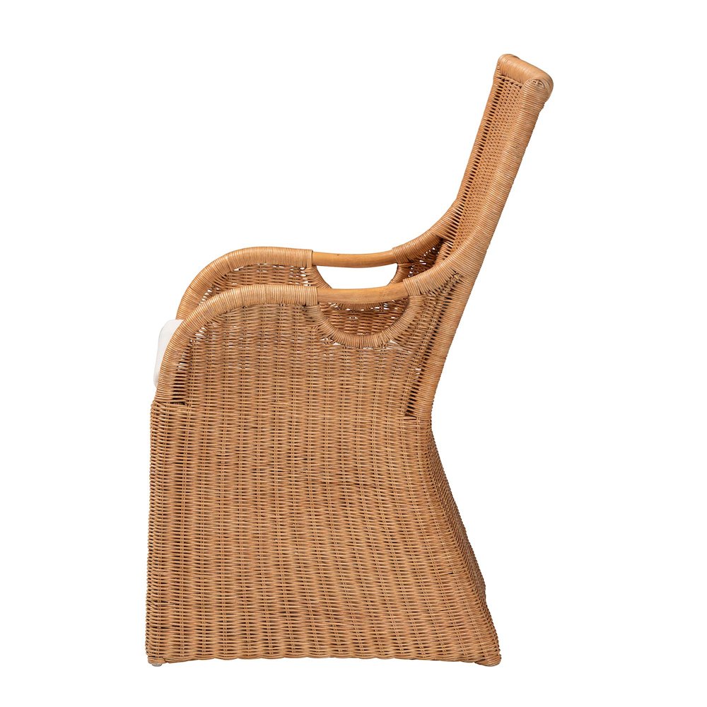 Amsterdam Bohemian Light Honey Rattan Dining Chair. Picture 3