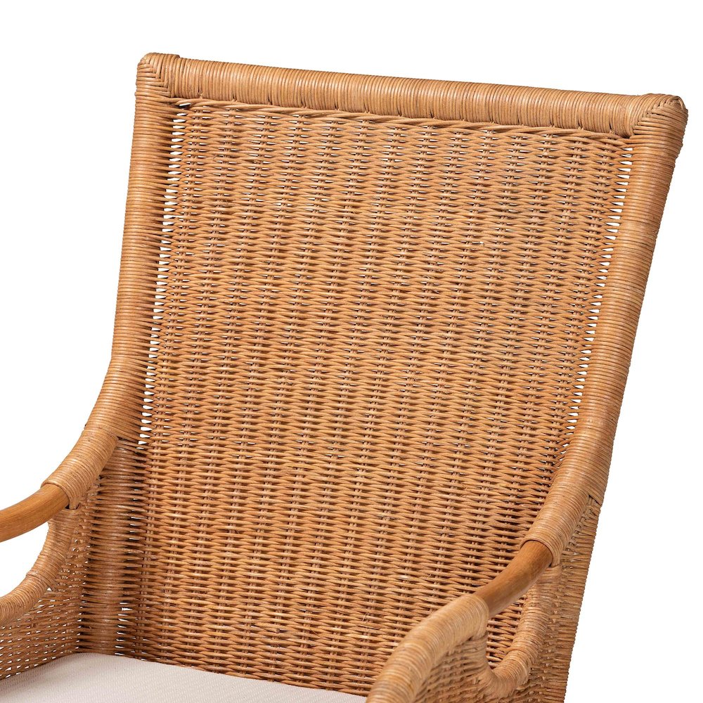Amsterdam Bohemian Light Honey Rattan Dining Chair. Picture 5