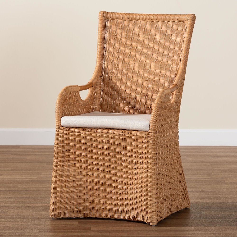 Amsterdam Bohemian Light Honey Rattan Dining Chair. Picture 9