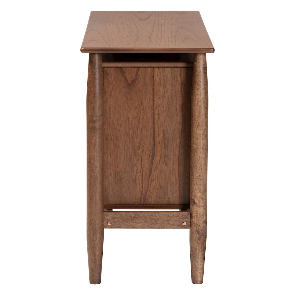 Studio Alyssa Japandi Walnut Brown Wood 6-Drawer Dresser. Picture 4