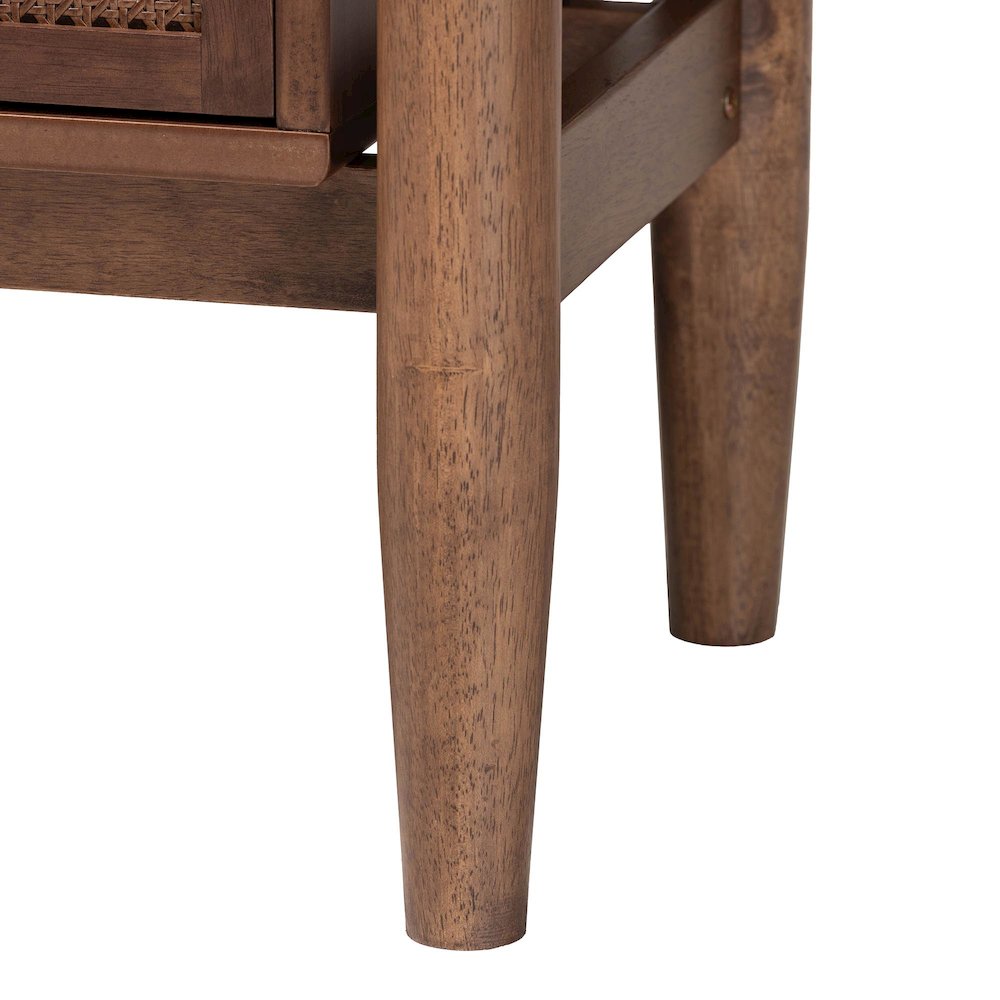 Studio Alyssa Japandi Walnut Brown Wood 6-Drawer Dresser. Picture 6