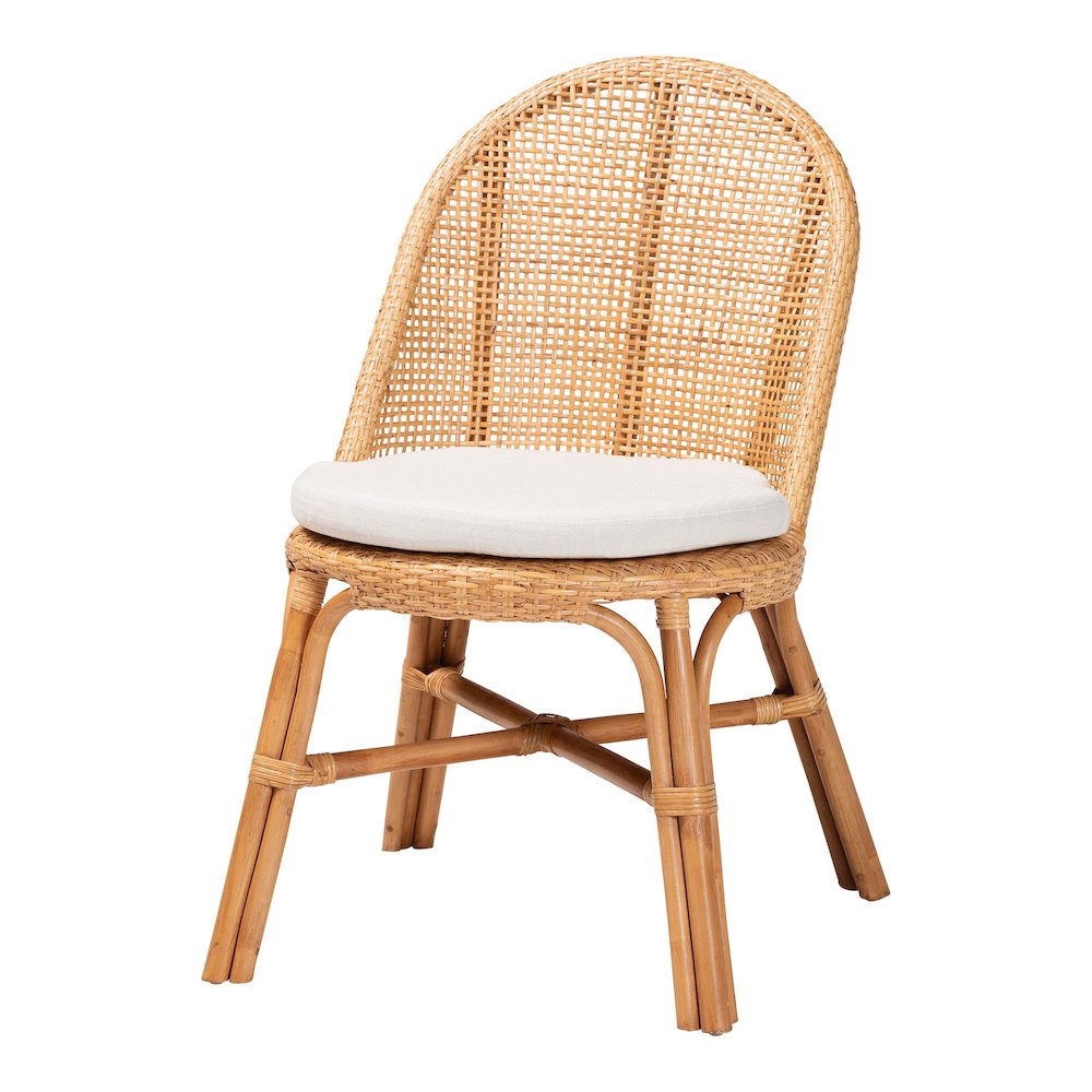 Daniela Bohemian Light Honey Rattan Dining Chair. Picture 1