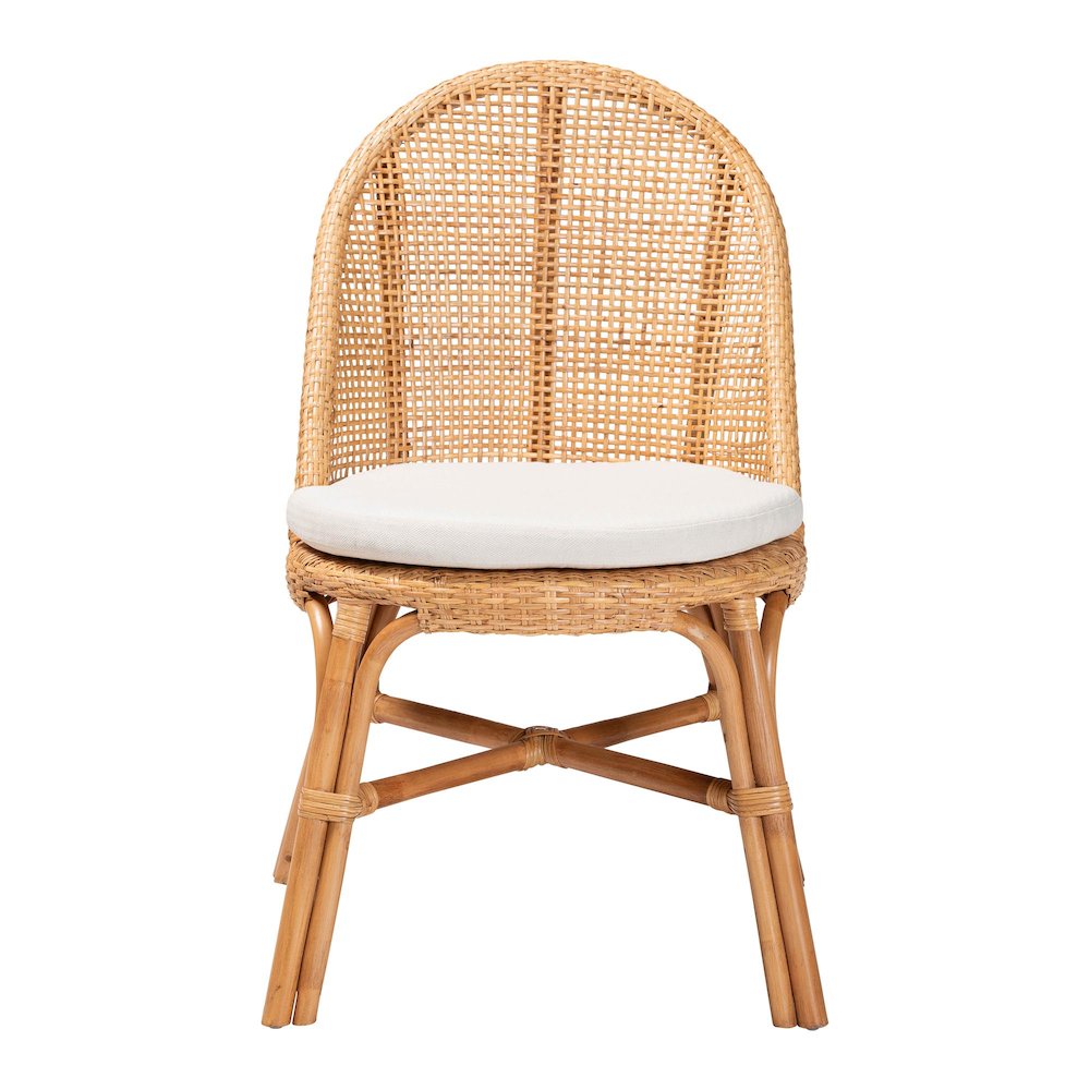 Daniela Bohemian Light Honey Rattan Dining Chair. Picture 2